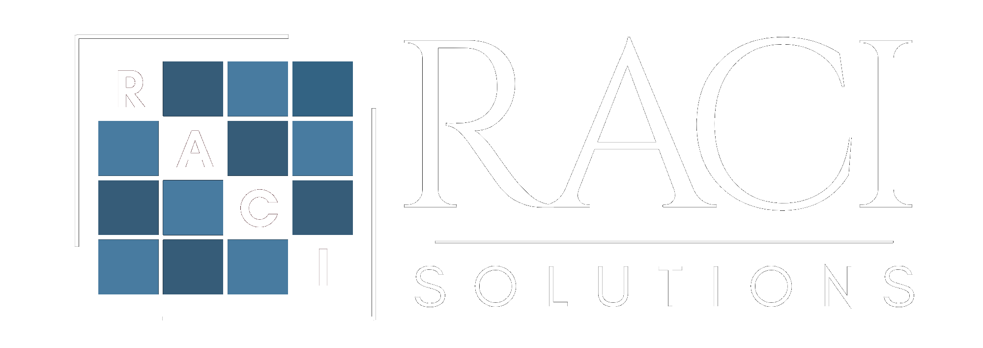 RACI Solutions Inverted Secondary Logo